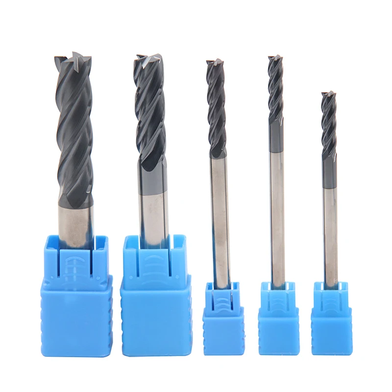 HRC50 4 Flute Lengthen Face Mill 3mm 4mm 5mm 6mm 8mm 10mm 12mm Alloy Carbide Cutting Tool End Tungsten Steel Milling Cutter | Инструменты