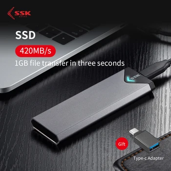 

SSK M.2 NGFF Internal Solid State Drive External SSD Case for Tablet Laptop PC Type-C with 128G 256G 512G 1T SSD Case 2280