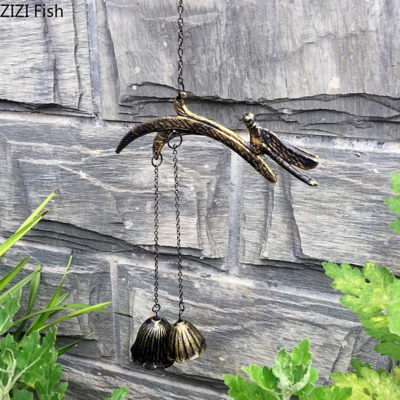 Dragonfly Shape Metal Wind Chimes Japanese style Home Garden Bell