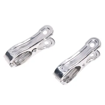 

New Home Metal Clothespins Hanging Clothes Clips Pegs Silver Tone 20 Pcs