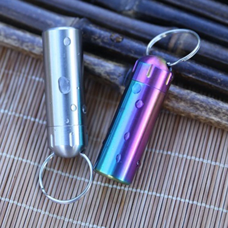 Sealed Bottle Portable Outdoor Medicine Bottle Stainless Steel Mini Waterproof Warehouse 304 Waterproof Sealed Bottle Elderly Re
