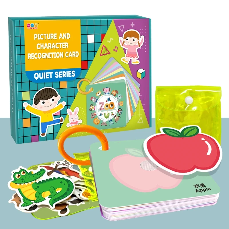 

Montessori 3D Baby Cognition Word Card Puzzle Busy Book Matching Game Early Learning Toys Animal Vehicle Ocean Fruit