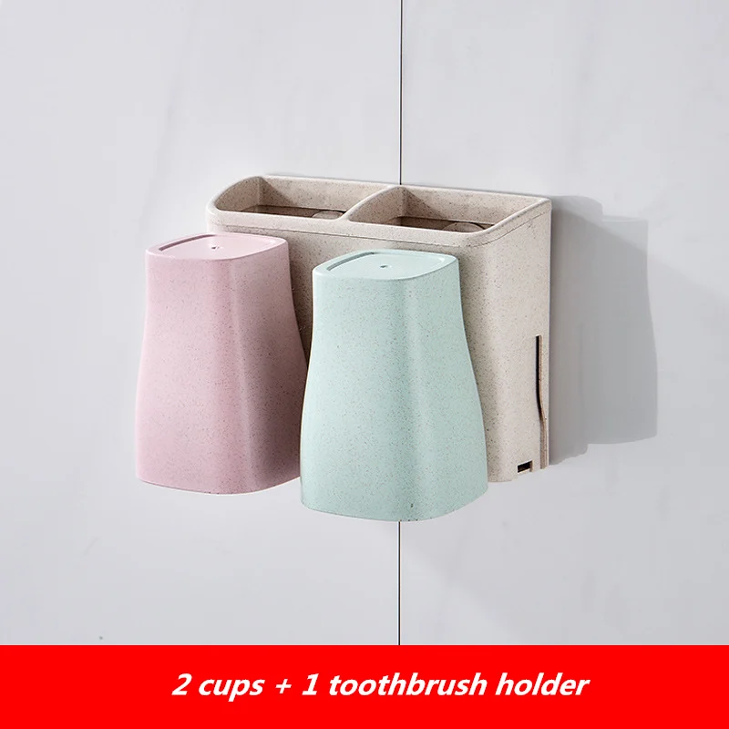 Toothpaste Toothbrush Holder Multi-functional Storage Save Space Convenient Bathroom Accessories Automatic Toothpaste Dispenser - Цвет: 2 cups