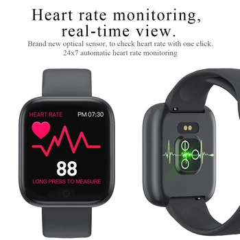 

T85 Men Women Smart Watch Heart Rate Blood Pressure Monitor Bluetooth Waterproof Smartwatch Fitness Sports Pedometer Bracelet