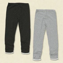 Xiao xi la casa/осенне-зимние леггинсы из чистого хлопка брюки для девочек ростом от 100 до 130 см Эластичные Обтягивающие универсальные трикотажные обтягивающие штаны