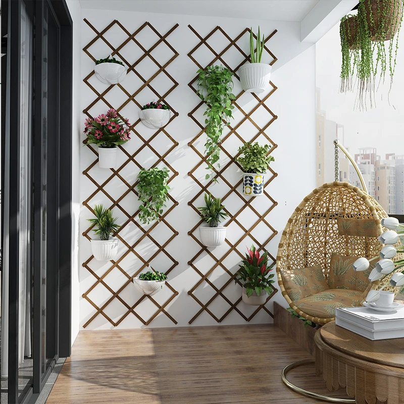

Frame Grid Botany Wall Hanging Flower Rack Wall Hanging Wall Decorate Balcony Wall Metope Suspension Type Flowerpot Pylons