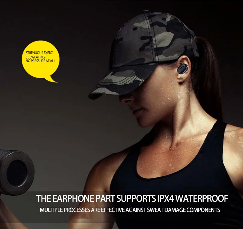 TWS Bluetooth наушники гарнитура 5,0 беспроводные наушники мини-наушники-вкладыши автоматическая загрузка сопряжение с зарядным ящиком