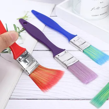 

4pcs/set Color Nylon Silk Plastic Plate Oil Paint Brush Kids School Supplies Drawing Brushes Painting Brush