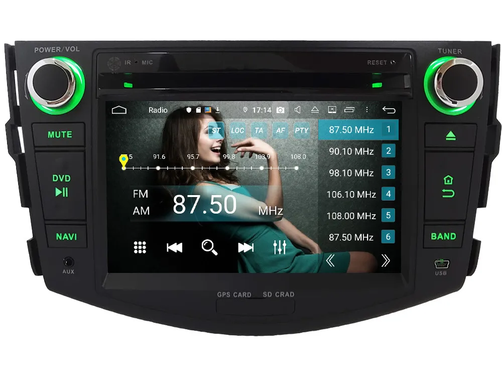 Cheap Klyde 4G WIFI Android 9 Octa Core 4GB RAM 64GB ROM DSP BT Car DVD Multimedia Player Radio GPS Glonass For Toyota RAV4 2006-2012 4