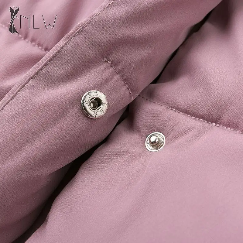NLW Повседневная куртка-пуховик на осень и зиму, Женская мода, розовые парки с пузырьками, уличная Шикарная парка в Корейском стиле