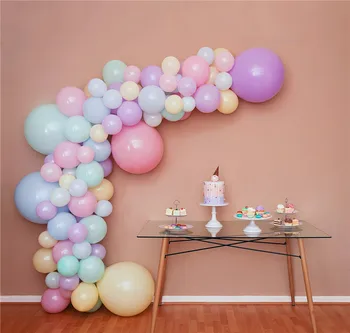 

100pcs Pastel Pink Purple Balloons Garland Arch Kit 1st Birthday Wedding Anniversary Party Decoration Baby Shower Backdrop