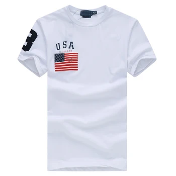 

Free shipping!3 stlye NEW Hot Sale classic USA 100% cotton big flag polo Short Sleeve men's shirt,Drop shipping