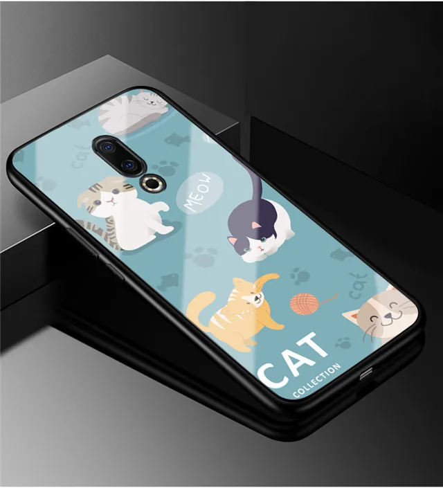 17 Для Meizu 15 чехол из закаленного стекла, жесткая задняя крышка для Meizu 15 Plus, чехол 15 Plus, мягкий бампер для Meizu15, защитный чехол s - Цвет: 17