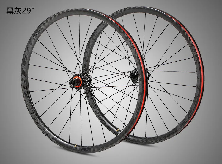 M920 C9.0 MTB горный велосипед ультра-легкий стержень из углеродного волокна четыре палина сторона тяга колеса Ступицы через осевой вал колеса - Цвет: 29 black gray