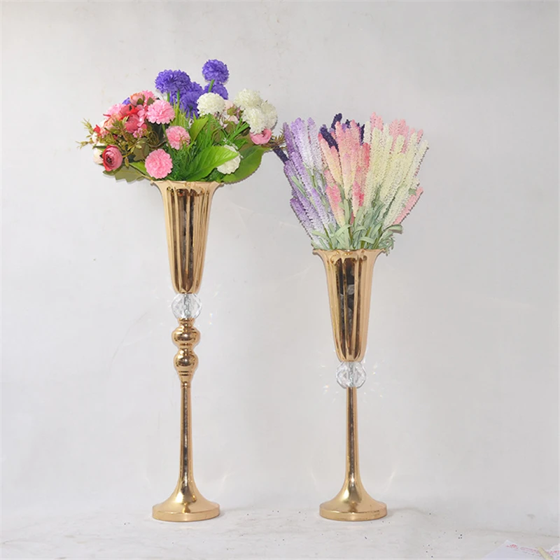 10 Pcs Vases Flowers Pot Trumpet Shape Wedding Table Centerpiece
