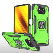 

ForShockproof Case for Xiaomi POCO X3 Case Cover Armor Drop Protective Defender Ring Holder Magnet Phone Case POCO X3 NFC X3 Pro