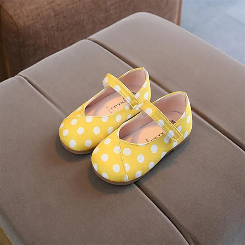 Sapatos de Escola para Meninas do Bebê Moda Princesa Meninas Sapatos Crianças Casuais Lona Primavera Outono Sola Macia Dot Impressão 13 sapatos primavera outono crianças sola macia dot