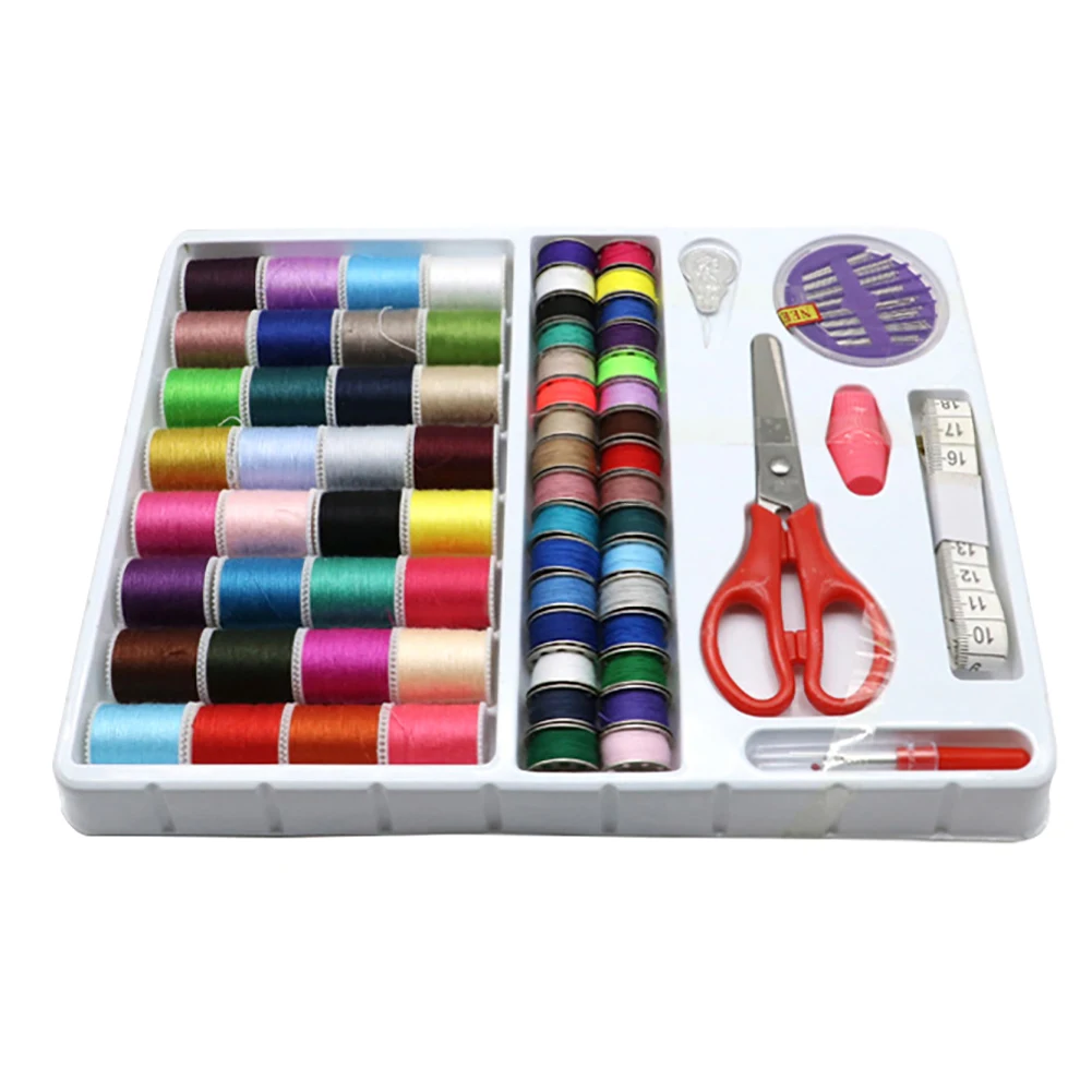 

64 Colors DIY Multifunction Needle Sewing Kit Thread Thread Threader Tape Scissor Storage Bag Set