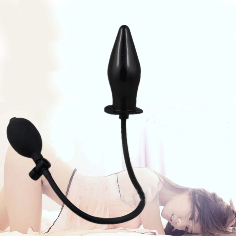 Huge Cock Extra Locker Large Inflatable insert Butt Plug pump up Enlarger Vagina expandable Anal toys for women man sex toy