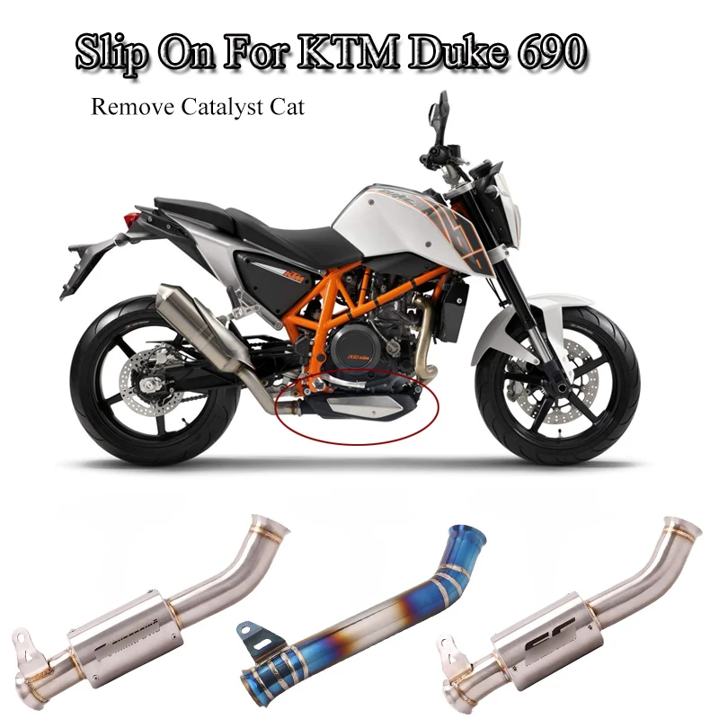 Duke 690 катализатор удалить трубы мотоцикла выхлопной системы трубы для KTM Duke 690 скутер подключить средняя труба соединительная трубка скольжения на побега