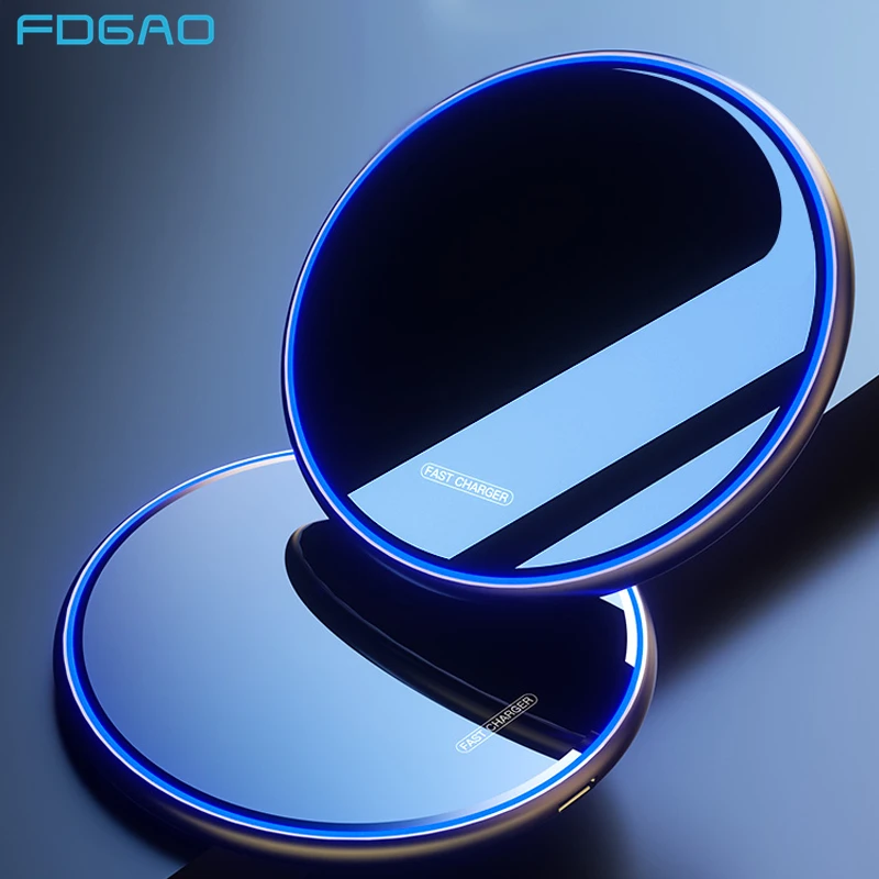 FDGAO 15 Вт Быстрое беспроводное зарядное устройство для Samsung Galaxy S20 S10 S9 USB Qi