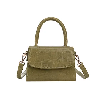 

Fashion Women Simple Solid Color Polyester Shoulder Bags Messenger Hasp Phone Bag with Button Bolso Bandolera Mujer