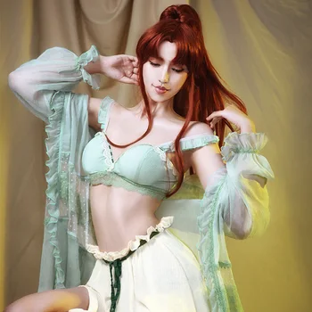 

Anime bra Sailor Moon cosplay costume Sailor Jupiter pajamas cos nightdress sexy dress A