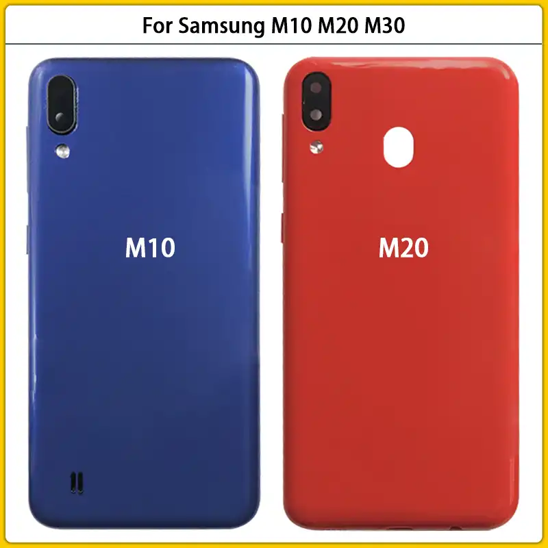 New M10 Rear Housing Case For Samsung M10 M20 M30 Plastic Battery Cover Rear Door Back Cover With Camera Lens Glass Replacement Mobile Phone Housings Frames Aliexpress