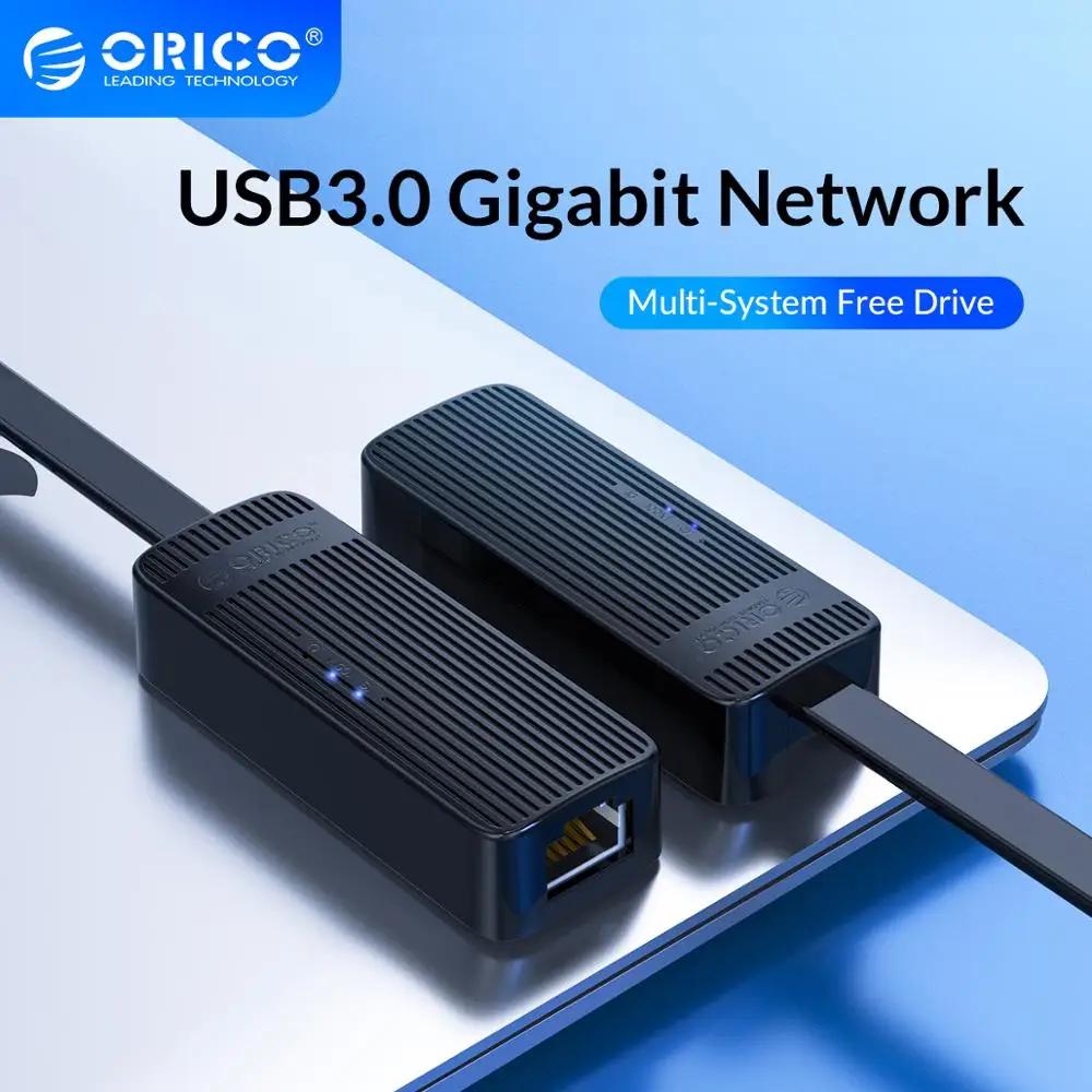 

ORICO USB Ethernet USB 3.0 2.0 to RJ45 HUB Mini Lan Adapter Gigabit Network Card for Windows 10 Xiaomi Box Mac OS Laptop PC