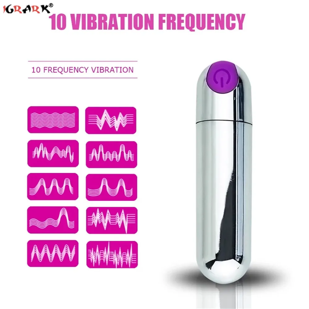 Mini Bullet Vibrator 10Speeds Clitoris Stimulator G Spot Vagina Massage Adult Sex Toys For Women Gay Female Masturbator
