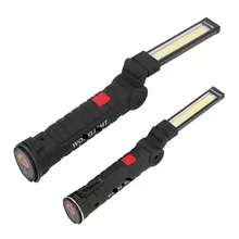 

Cordless Emergency Work Light Torch Flashlight Handy Inspection Lamp Portable USB Folding Outdoor Bright COB+LED Rechargeable
