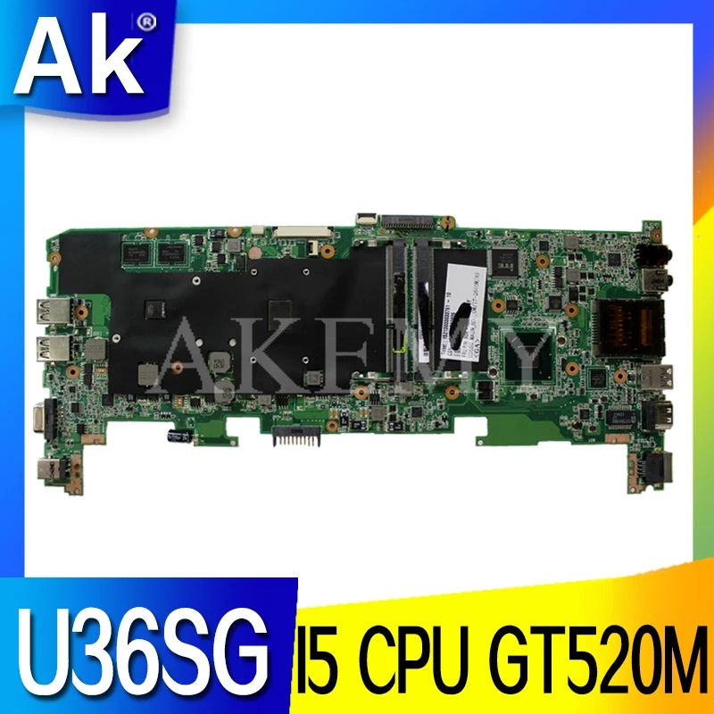 Процессор U36SD серии i5 для ASUS U36S U36SG U44SG материнская плата ноутбука REV 2 1 Материнская