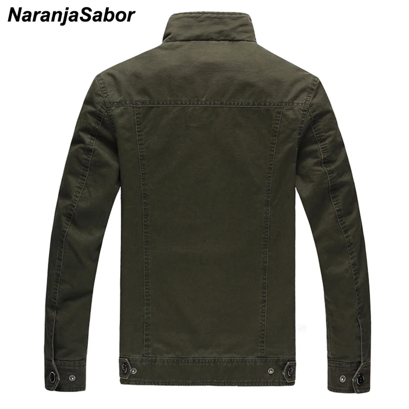  NaranjaSabor New Jacket Mens 2020 Autumn Men Solid Color Coat Male Fashion Military Outwear Large S