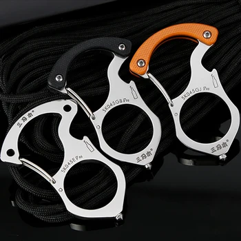 

SK045 Multi Tools Multi-functional Key Chain Ring Buckle Outdoor Camping Survival Keychain Rescue Glass Breaker Tools