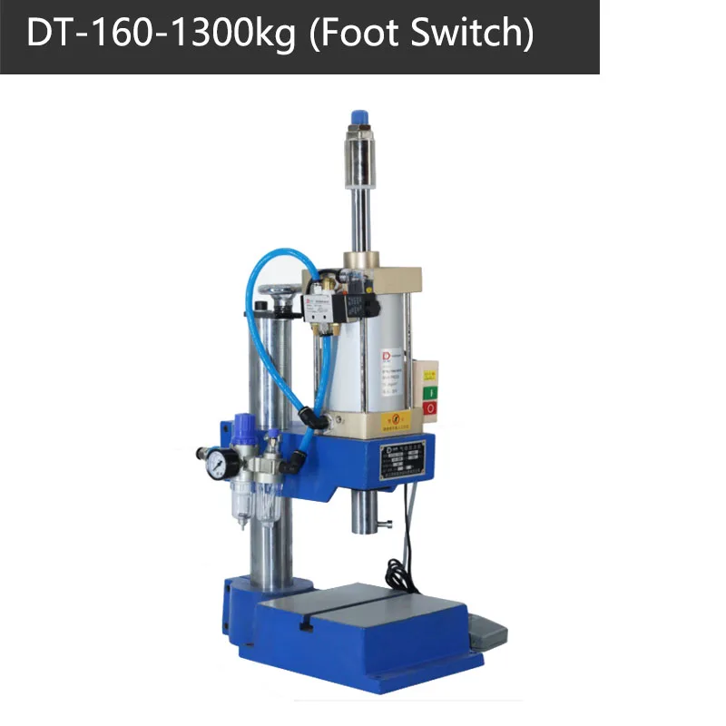 Пневматические пробивая машины 1300 кг одноколонный 160 Тип скамья пресс маленькая, газовая клепальная машина высокой точности - Цвет: DT-100 Foot Switch
