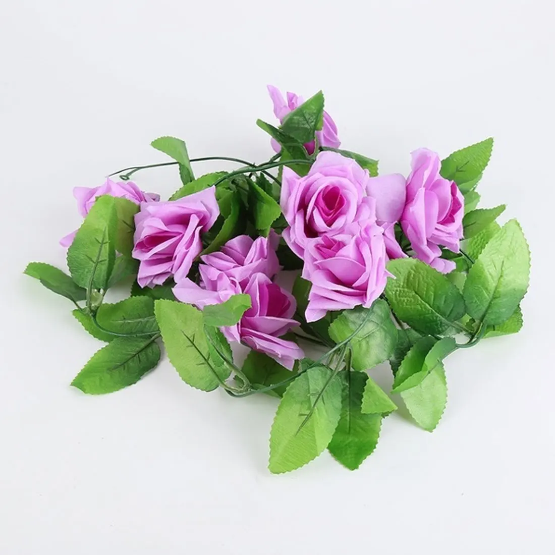 230 см искусственные шелковые розы лоза цветы плюща лоза с зелеными листьями для дома Свадебные украшения поддельные листья diy висячая гирлянда