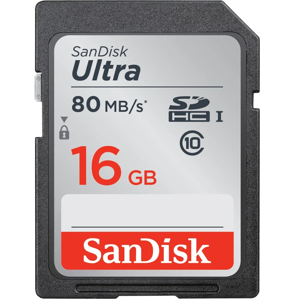 SanDisk sd-карта 16 ГБ 32 ГБ 64 ГБ 128 Гб карта памяти класс 10 высокоскоростная карта памяти SDXC Canon Nikon sony SLR камера 80 м/с