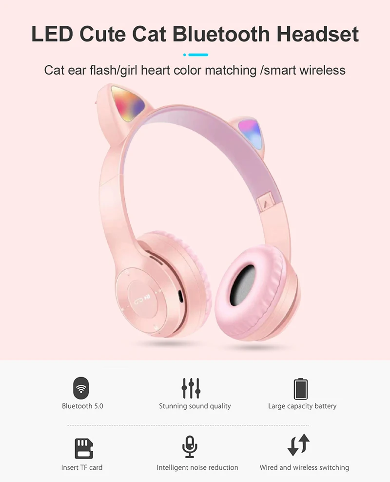 Jual Bluetooth 5.0 New Cat Ear Noise 