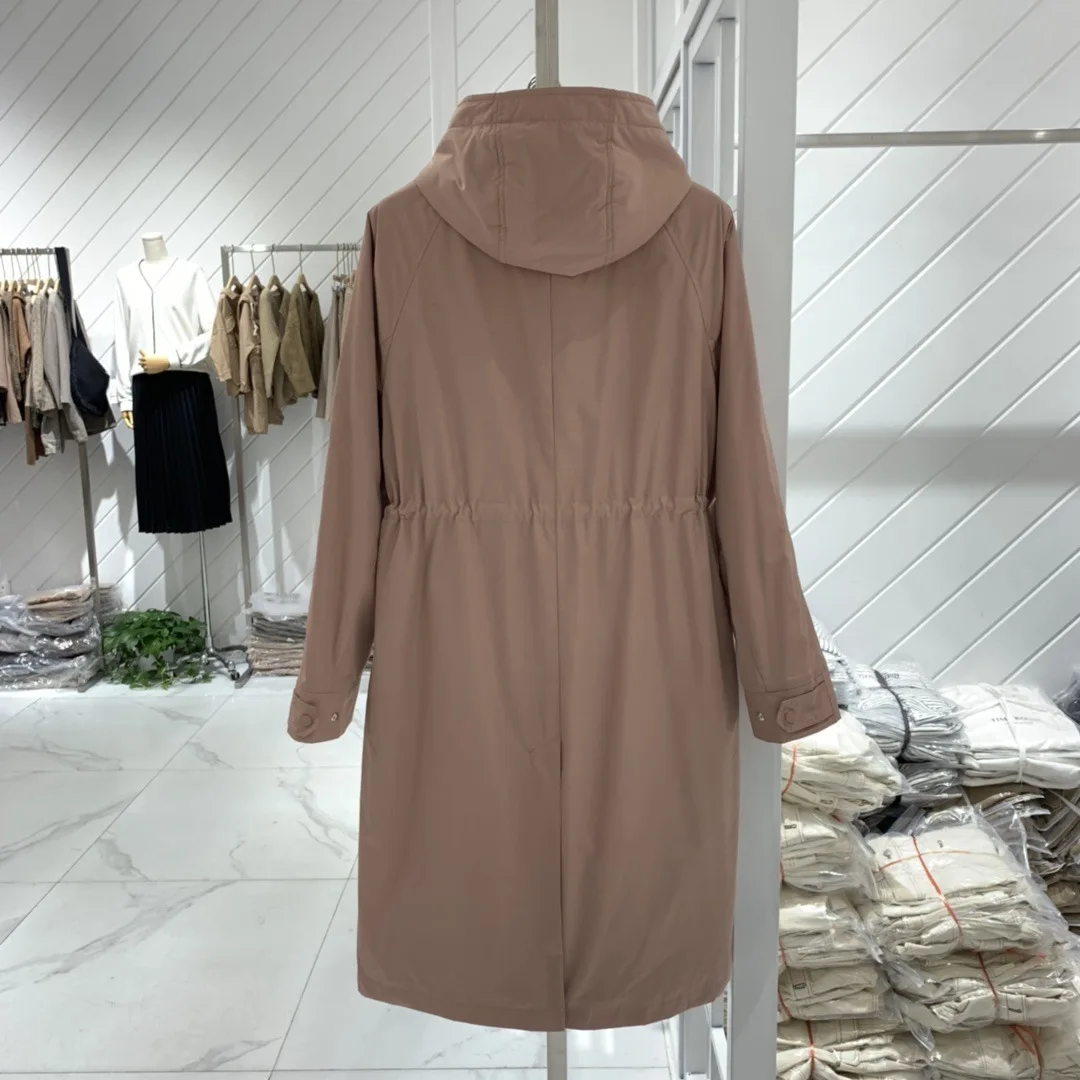

2019 Autumn Clothing New Style Korean-style Versatile Hooded Mid-length Cotton Overcoat WOMEN'S Dress 1a9180111