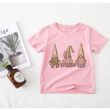 

Newborn Baby Summer Short Sleeve Cotton Infant Short Sleeve Baby Cartoon Girl Clothes Printing Easter Anime Clothing Round Neck