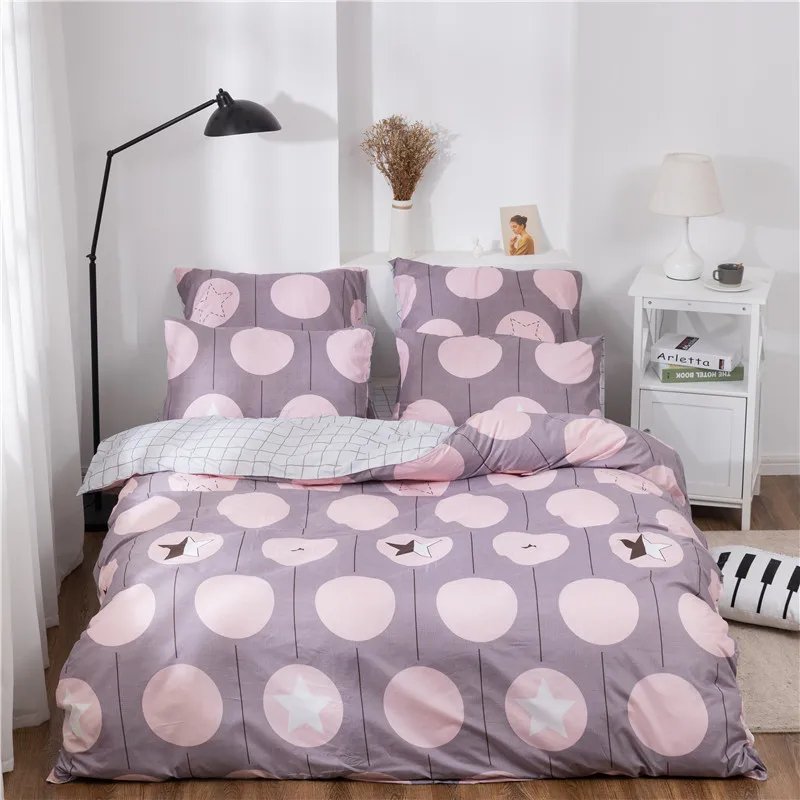 Alanna X-ALL Printed Solid bedding sets Home Bedding Set 4-7pcs High Quality Lovely Pattern with Star tree flower
