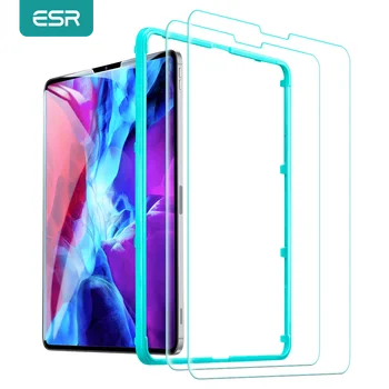 

ESR 2PCS Tempered Glass for iPad Pro 11 12.9 2020 Screen Protector for iPad Pro 2020 12.9 HD Ultra Clear 2X 3X Clear Film Cover