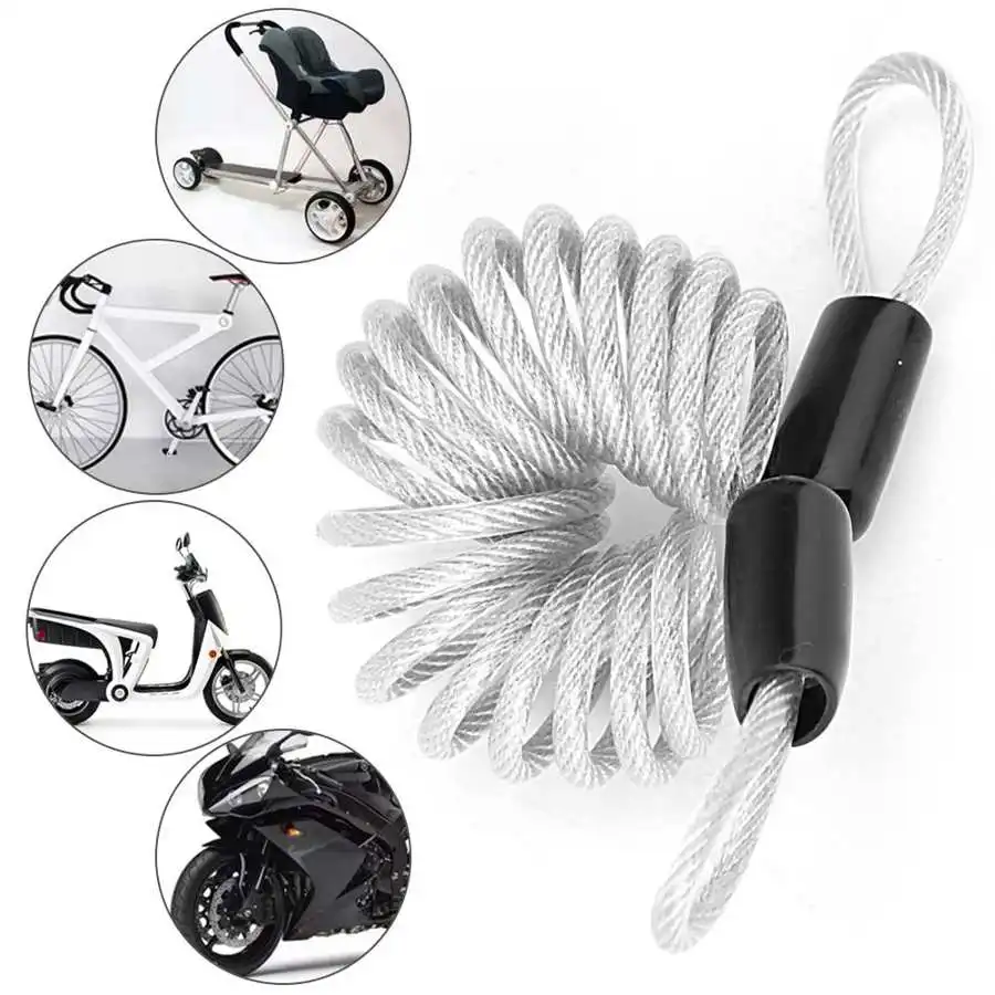Anti Theft Steel Wire Lock Security Spring Wire Lock for Luggage Bicycle Helmet Hot