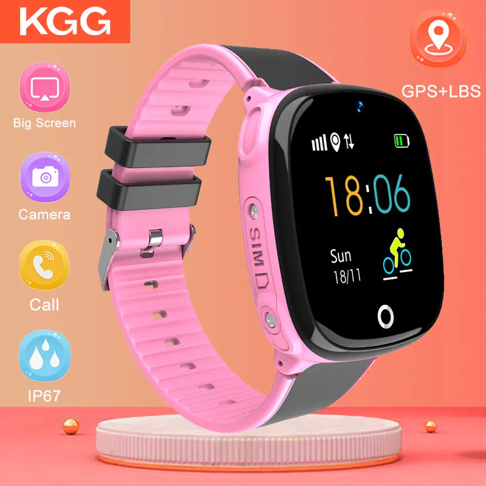 

Kids Smart Watch IP67 Waterproof Smartwatch Android GPS Tracking Security Fence SOS Call Smart Watch with Camera for Baby