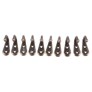 

Bronze Tone Vintage Style Wall Mounted Single Hook Hangers 10 Pcs