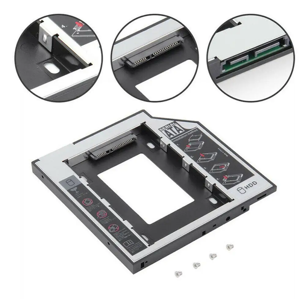 Универсальный SATA 2nd HDD корпус жесткого диска внешний SSD карман для жесткого диска чехол для 9,5 мм ноутбука CD/DVD-ROM Оптический отсек