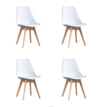 

A set of 8 Nordic medieval retro style dining chairs, solid wood feet, beech wood, suitable for kitchen, dinings room