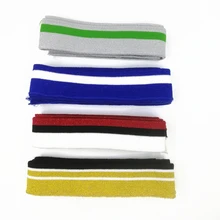 JIETAI Репсовая ткань из хлопка с полиэстером, вязаные цветные 1*1 тканевые аксессуары DIY воротник манжеты подолом на воротник с металлизованная пряжа блестящий Модный чехол