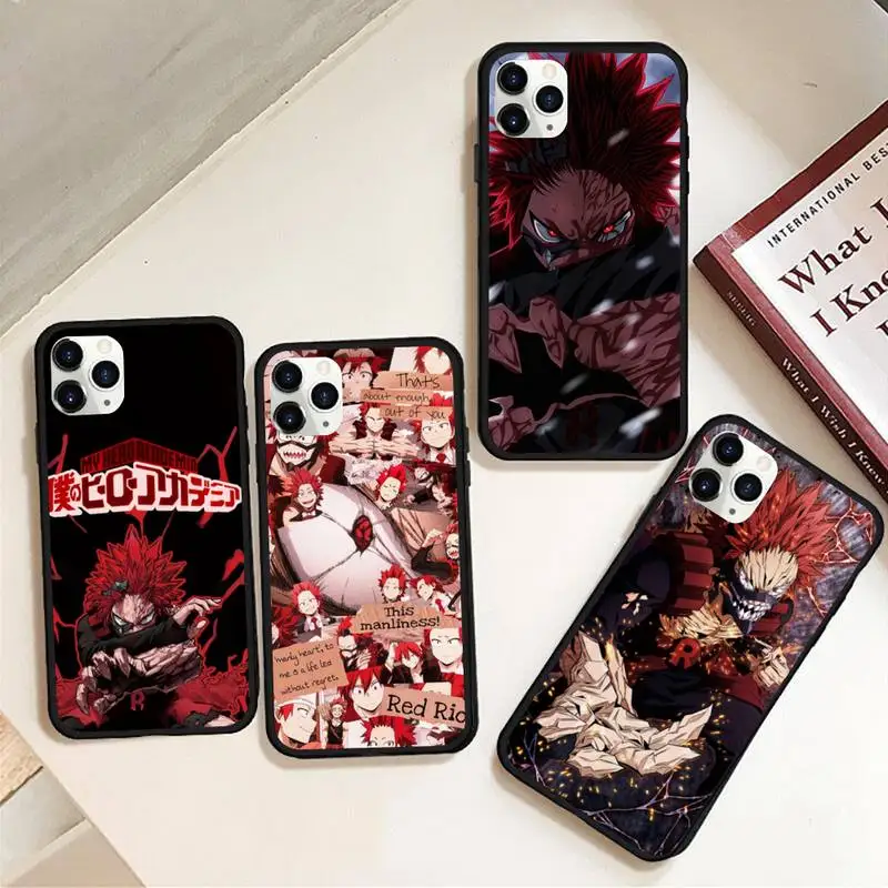 

Eijiro Kirishima Red Riot anime Phone Case Rubber for iPhone 12 pro max mini 11 pro XS MAX 8 7 6 6S Plus X 5S SE 2020 XR case