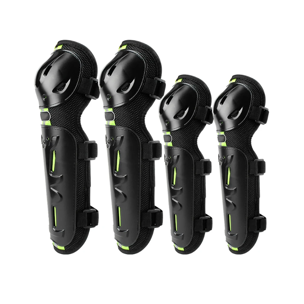 

4pcs Motorcycle Night Reflective Knee Pads Elbow Protector Safety Protective Gear Cycling Kneeed Protection Kit